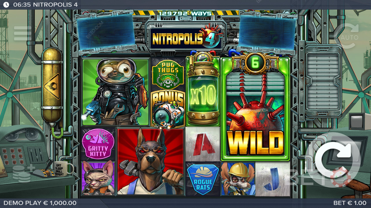 Funcțiile bonus explicate în Nitropolis 4 de ELK Studios