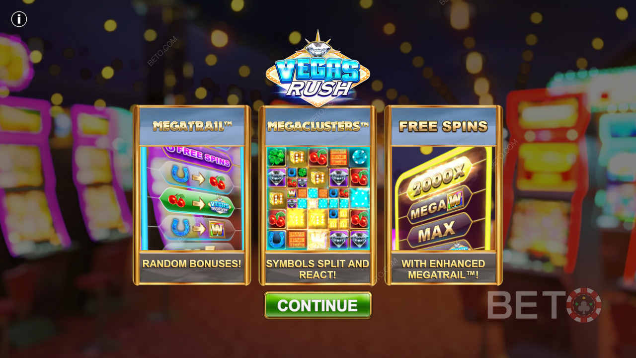 Jocul ca la aparate online Vegas Rush este unul dintre cele mai bune sloturi din punct de vedere al funcțiilor.
