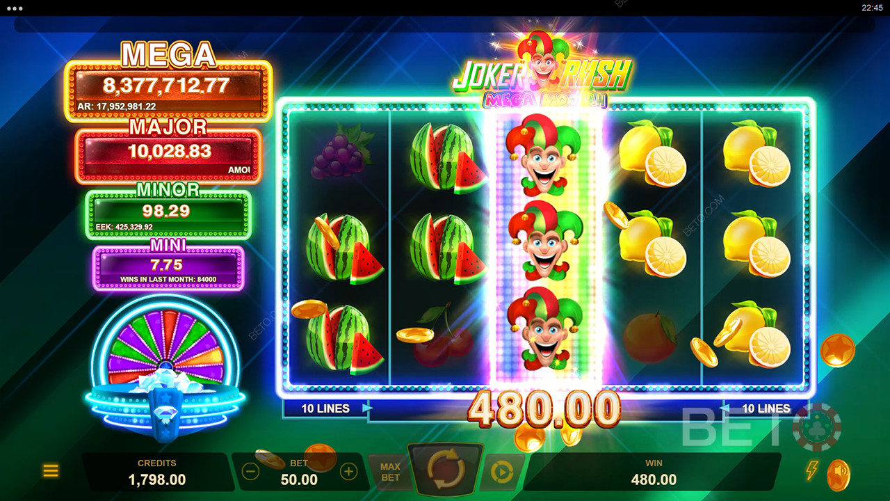 Joker Rush Mega Moolah Review de la BETO Slots