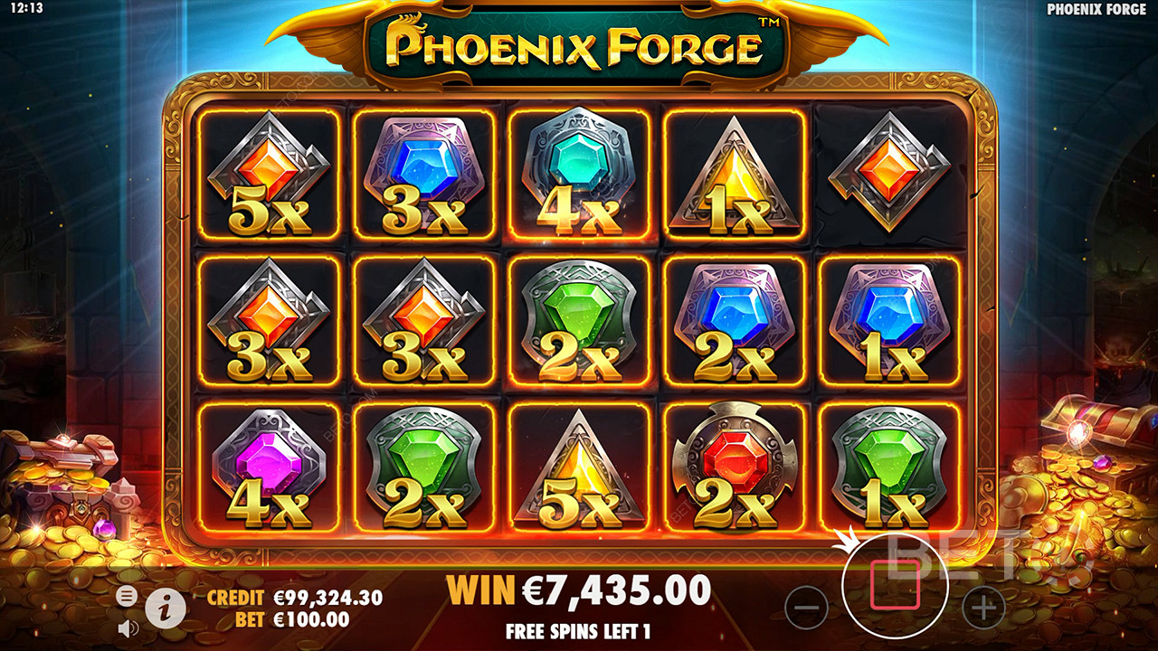 Funcțiile bonus explicate în Phoenix Forge de Pragmatic Play