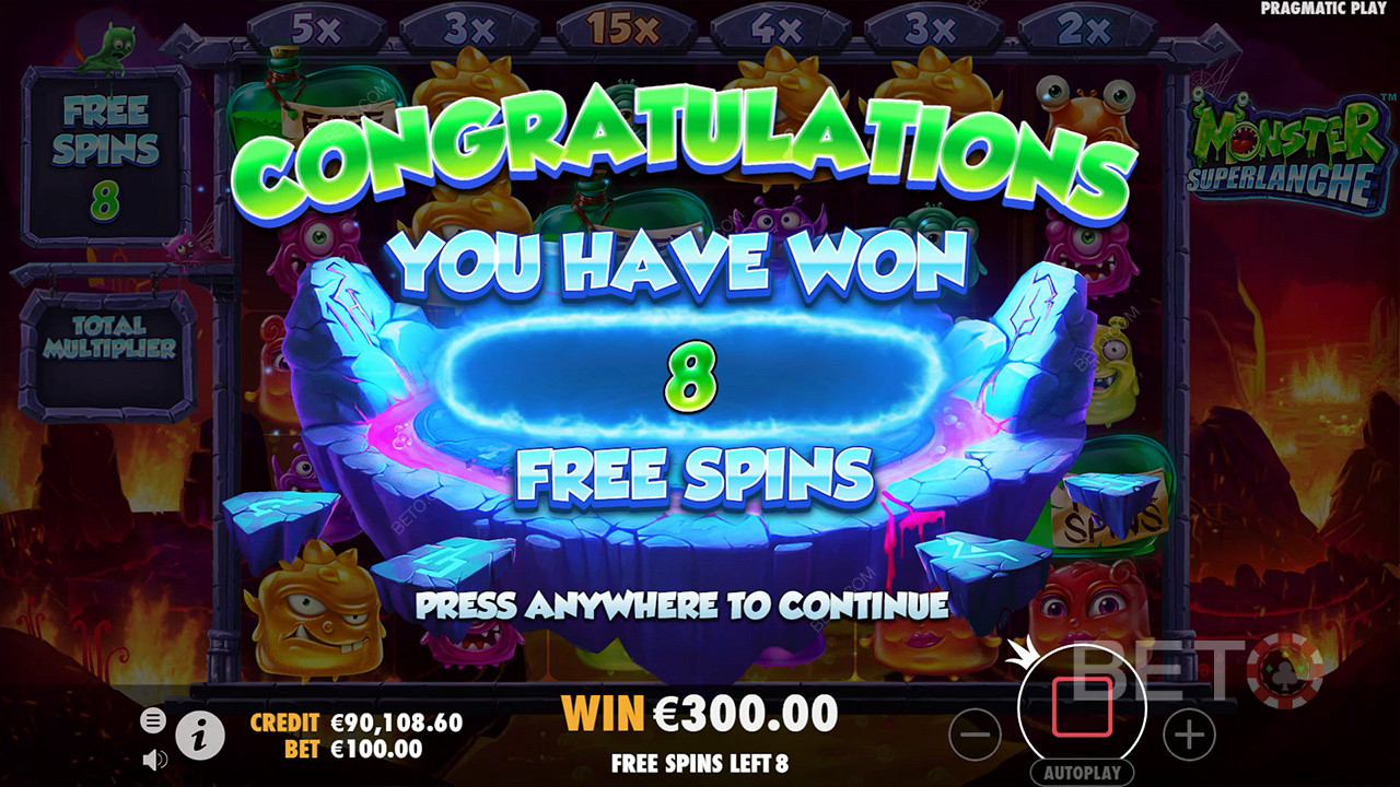 Câștigă 5.000x pariul tău în Monster Superlanche Slot!