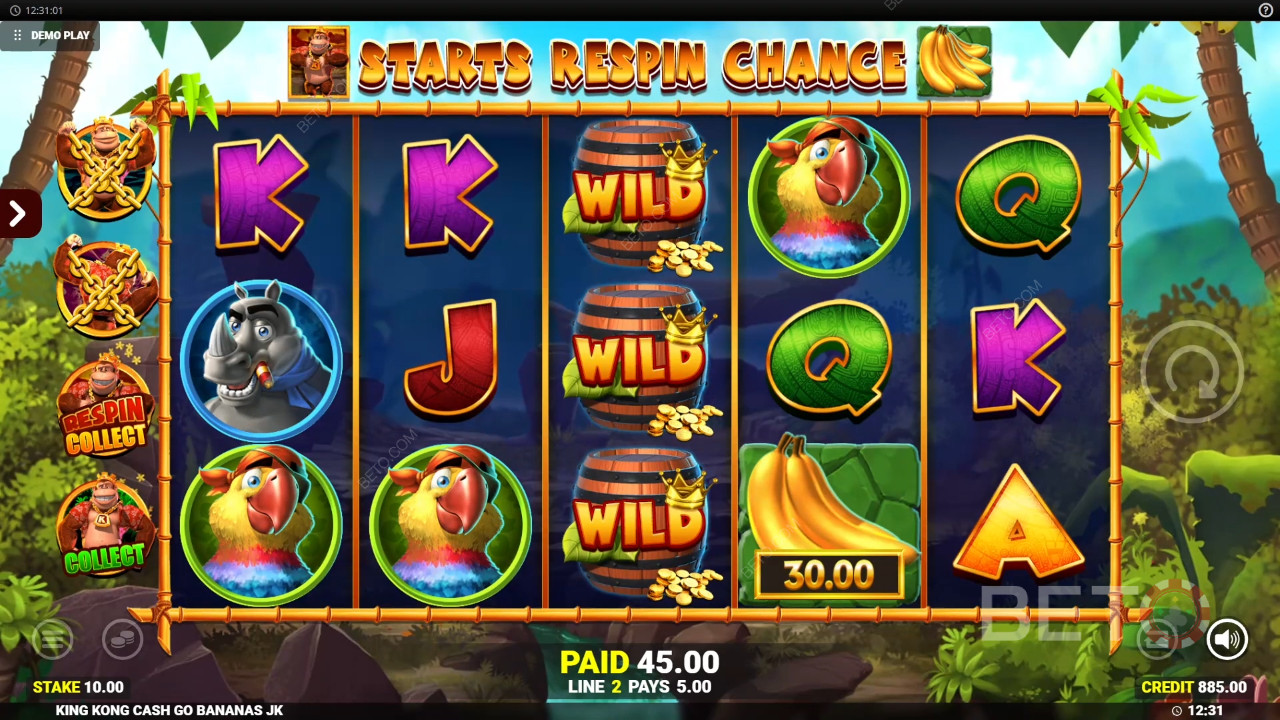 Funcțiile bonus explicate în King Kong Cash Go Bananas de Blueprint