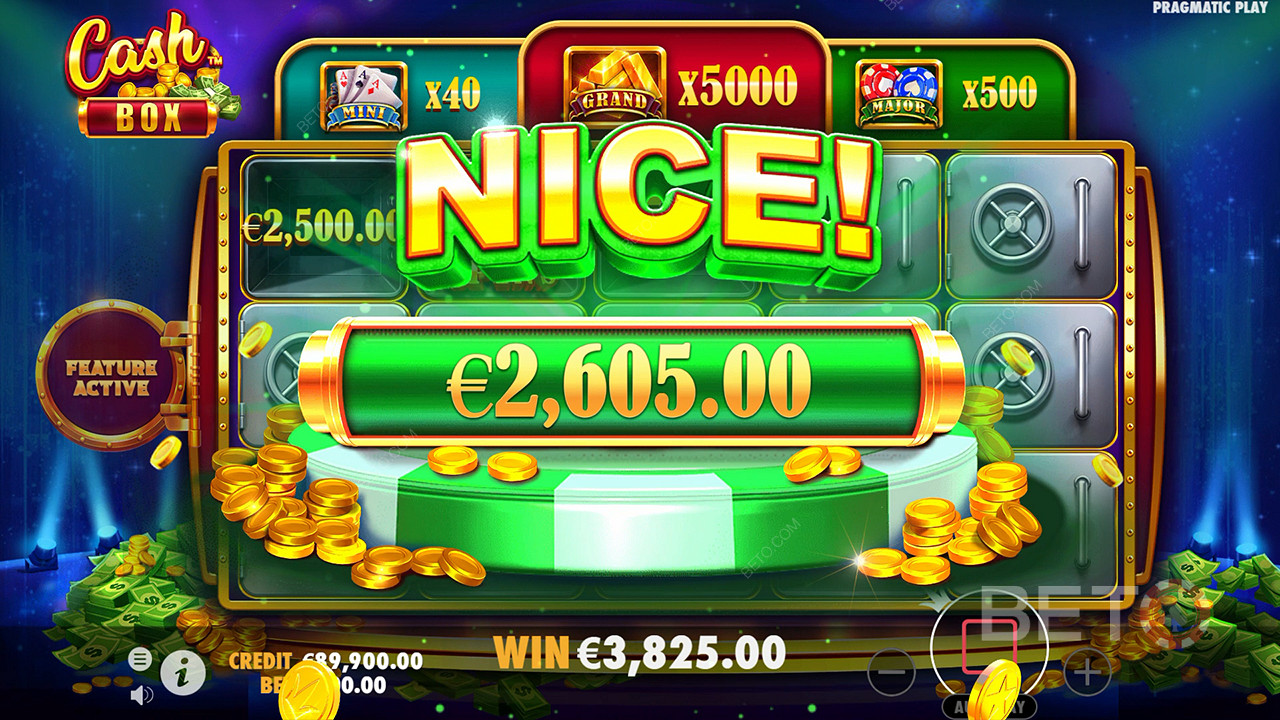 Câștigă de 5.000x pariul tău în jocul ca la aparate online Cash Box!