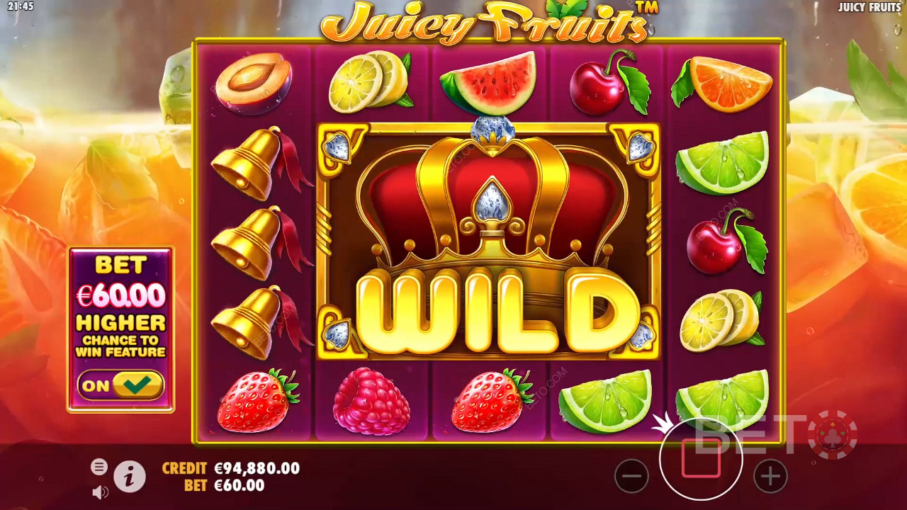 Simbolul Wild se extinde în slotul Juicy Fruits