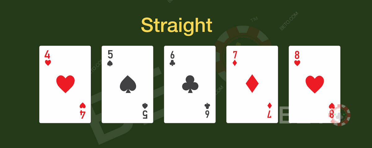 Straight este una dintre cele mai bune mâini din poker