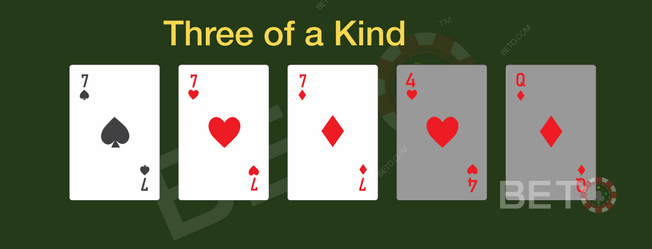 Trei de un fel în pokerul online