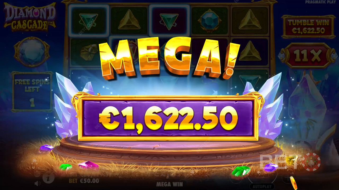 Câștigă de 8.000x pariul tău în slotul online Diamond Cascade!
