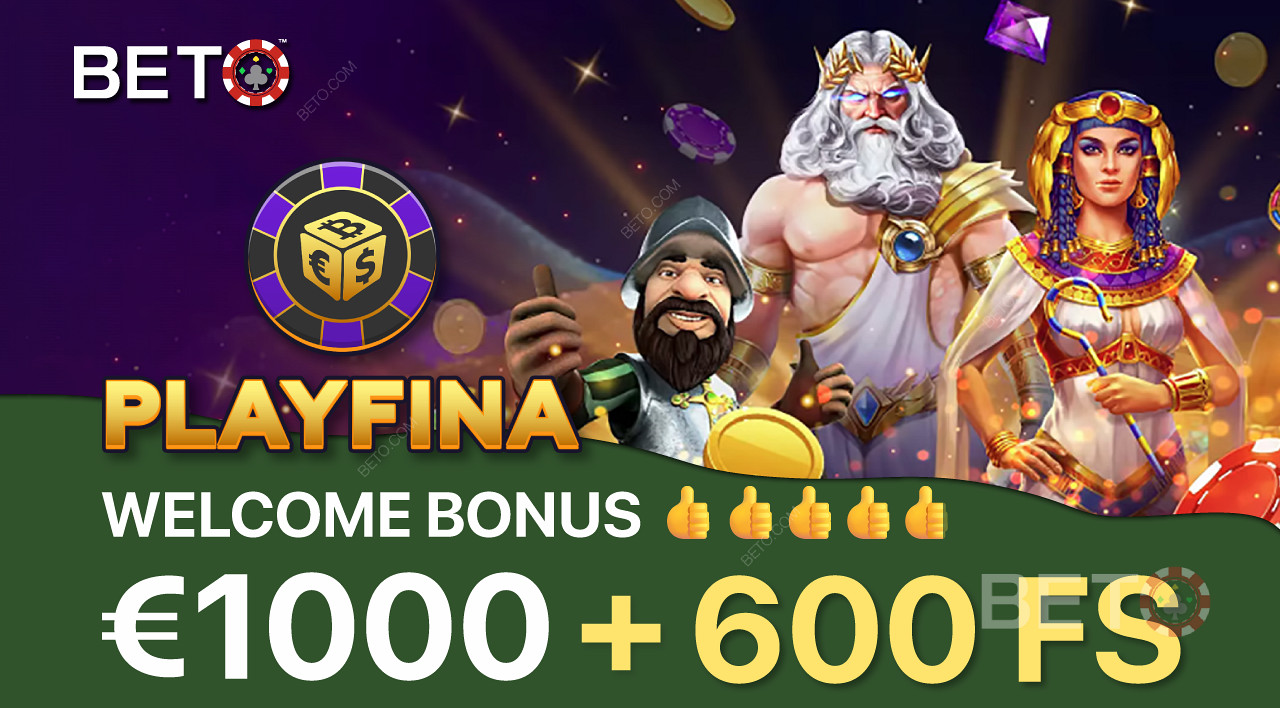 Playfina oferă un bonus de bun venit enorm pentru a atrage noi jucători.