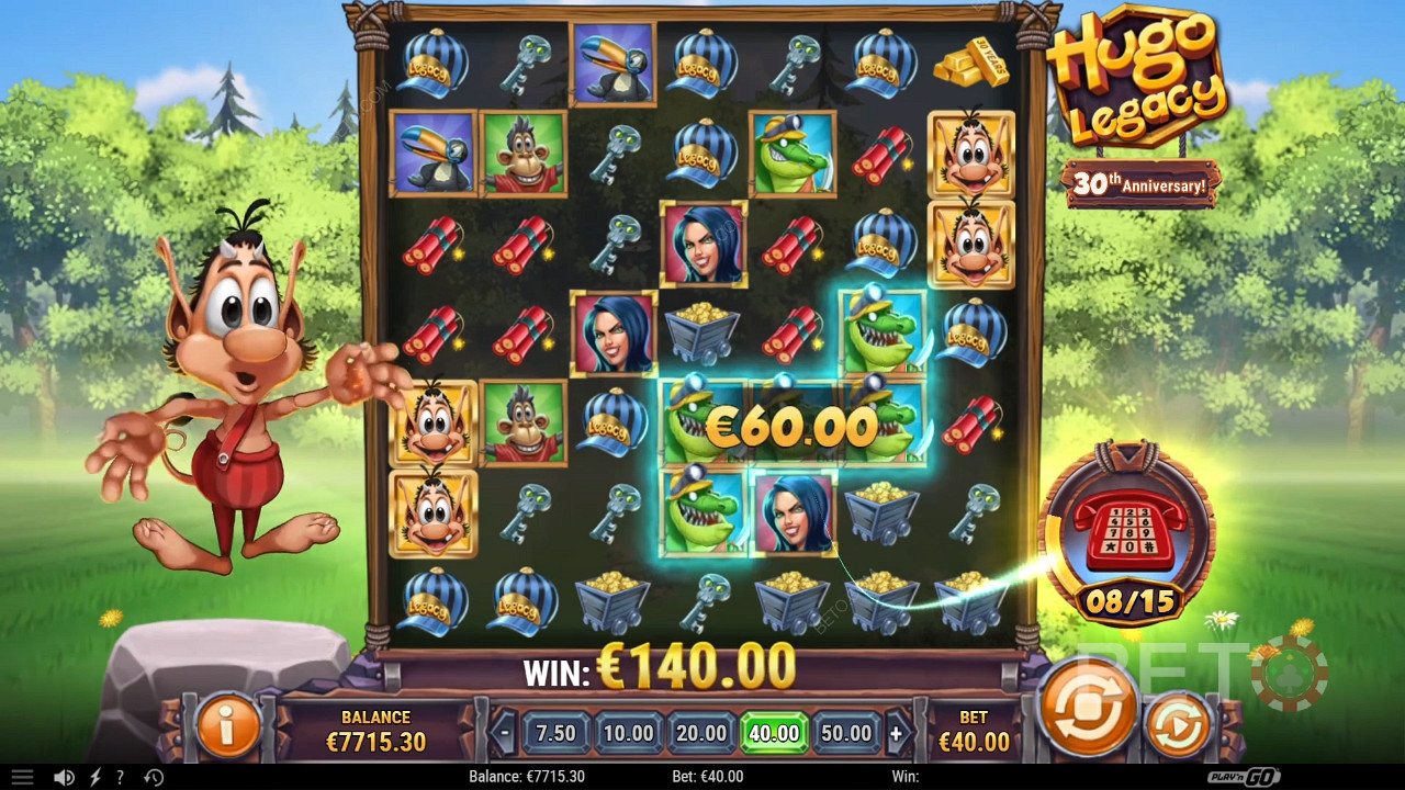 Hugo Jocul ca la aparate online Legacy se bazează pe colectarea simbolurilor câștigătoare și pe declanșarea bonusurilor.