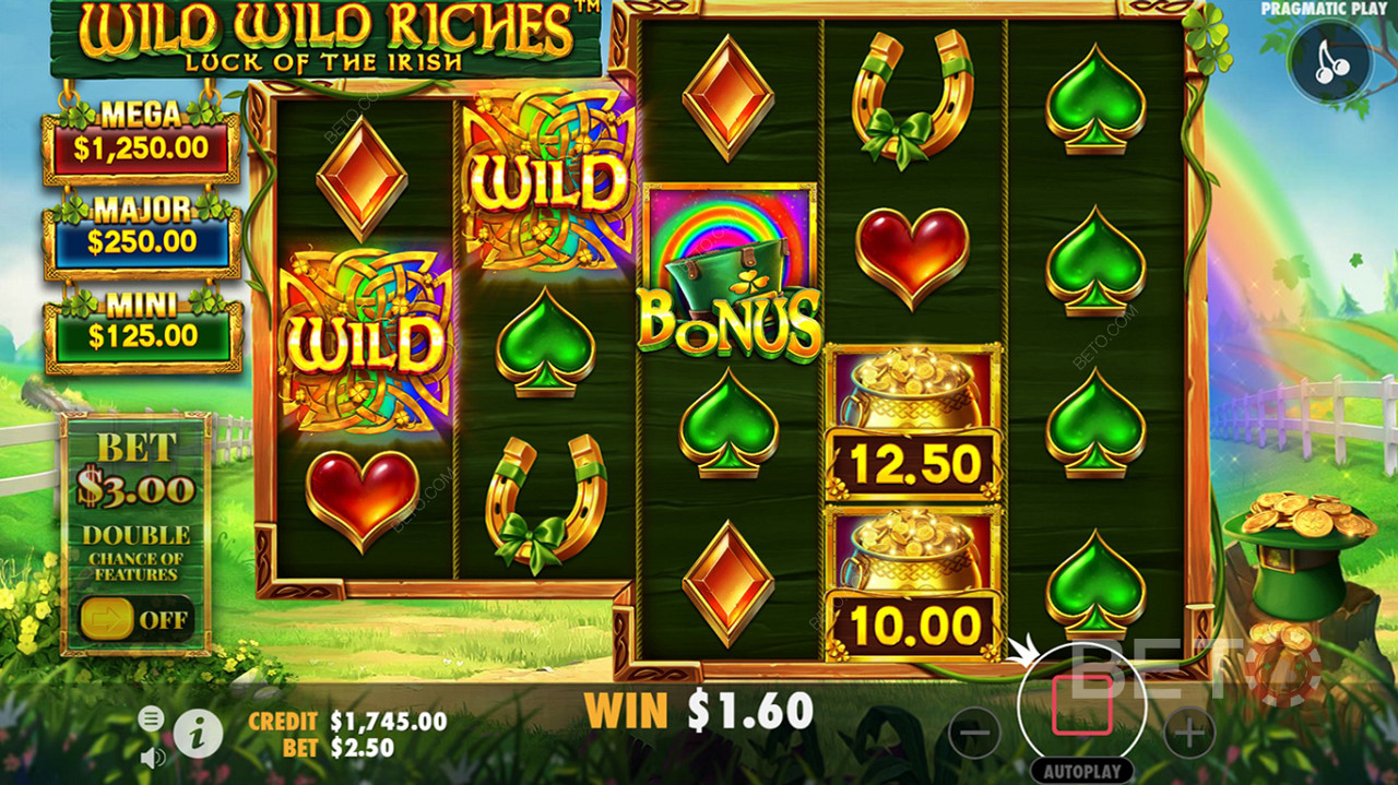 Obțineți wilds pentru a câștiga sume interesante în Wild Wild Riches