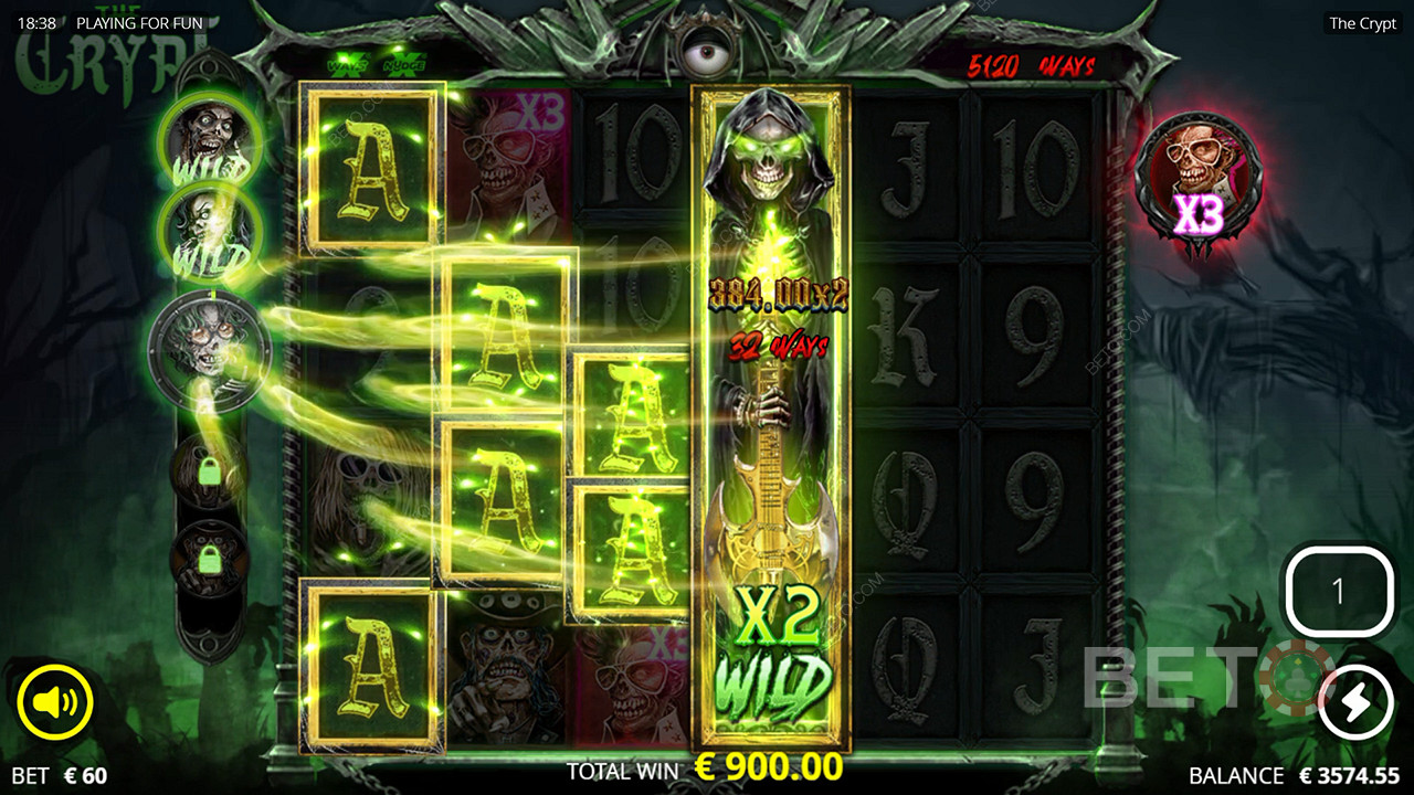 Câștigă 27.000x pariul tău în aparatul de joc The Crypt Slot Machine!