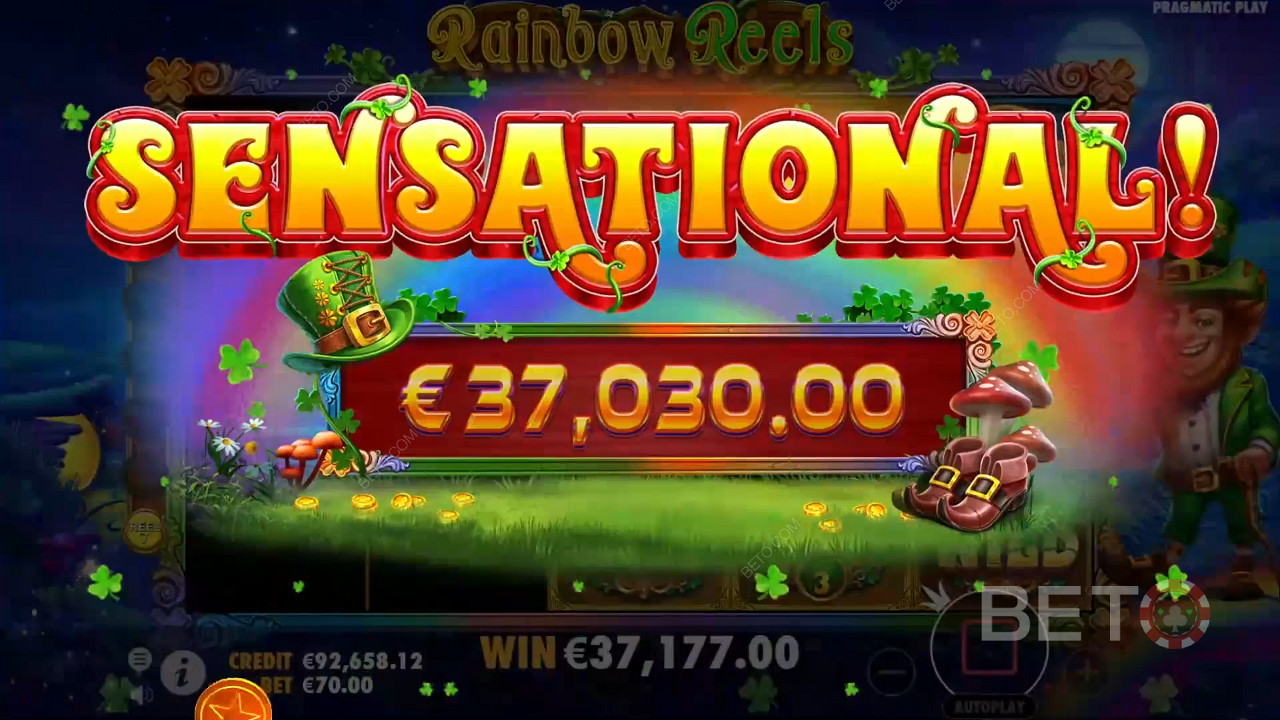 Câștigă de 5.000x pariul tău în Rainbow Reels Slot Online!