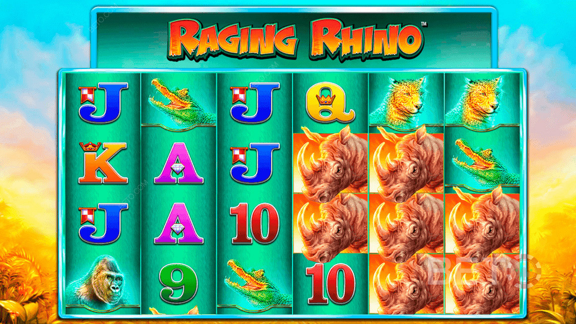 Raging Rhino de la Williams Interactive (WMS) - vă oferă până la 46.656 de moduri de a câștiga!