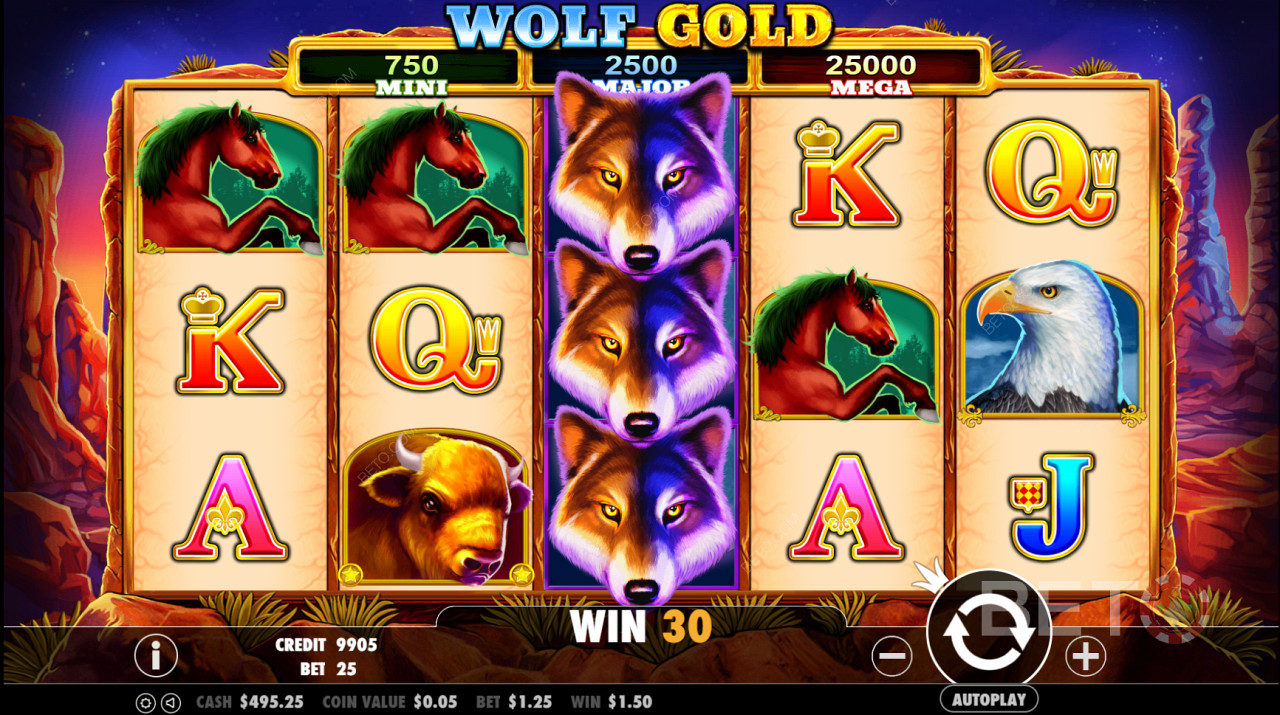 Wolf Gold o experiență vizuală spectaculoasă a sloturilor