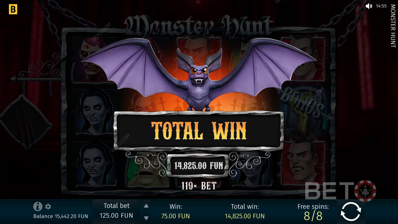 Câștigă 1.299x pariul tău în Monster Hunt Video Slot!