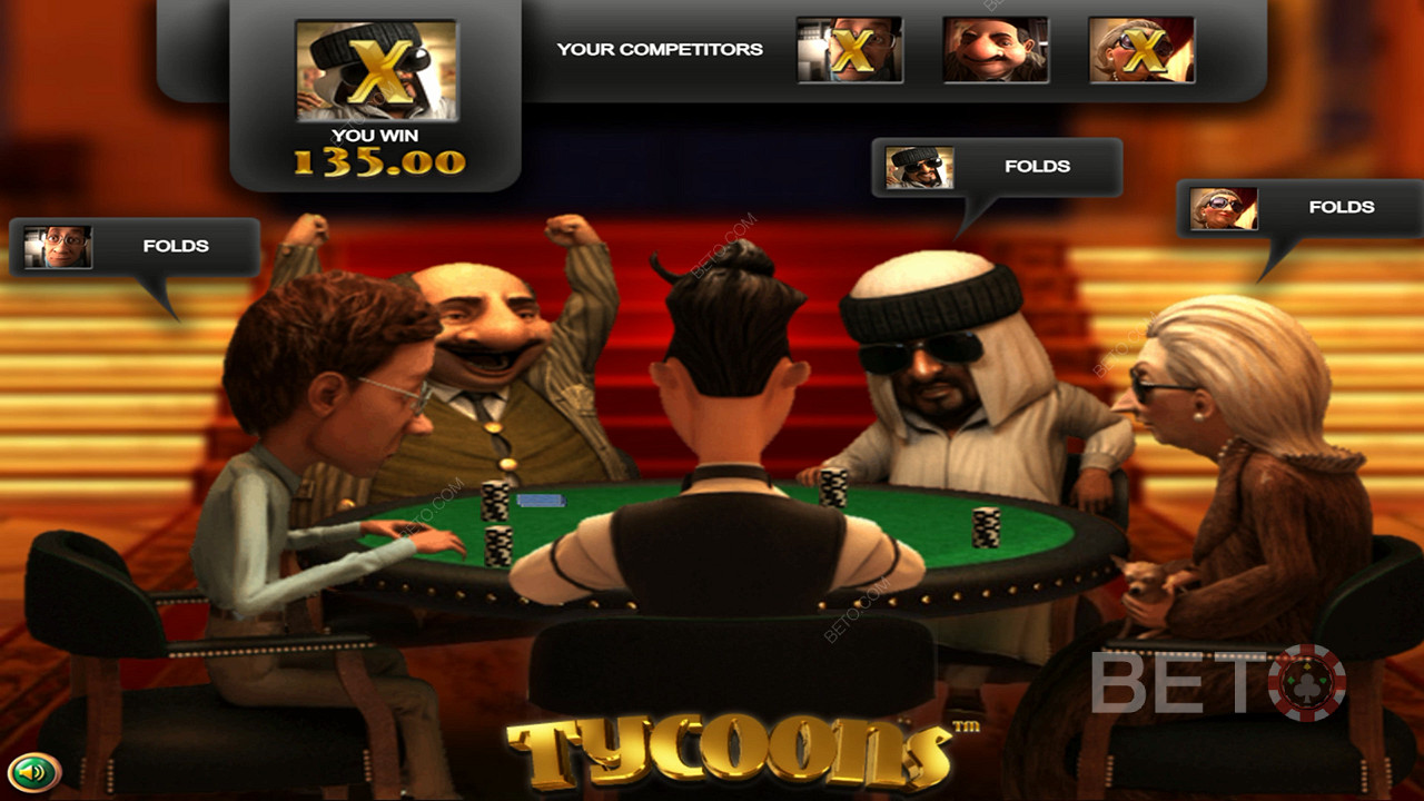 Personajele vor juca un joc de poker și poți prezice câștigătorul pentru a câștiga mult.