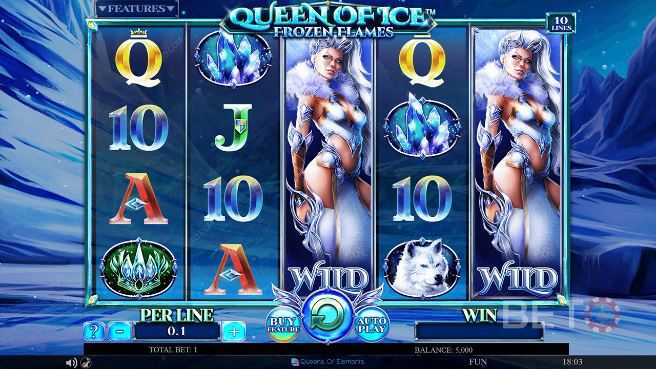 Queen of Ice Frozen Flames Recenzie de la BETO Slots