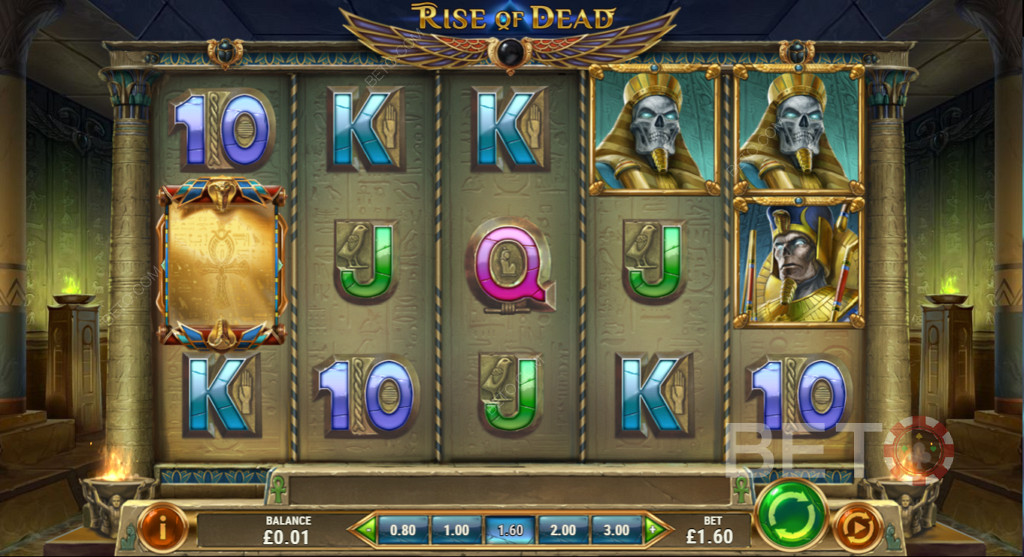 Rise of Dead - Un joc de păcănele online neprogresiv, care oferă simboluri scatter, wild-uri, jocuri bonus și rotiri gratuite.