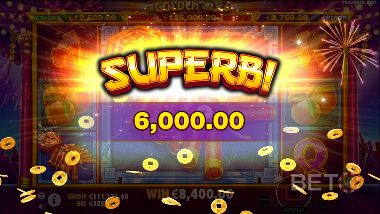 Câștigă 1.000x pariul tău în aparatul de păcănele Golden Ox!