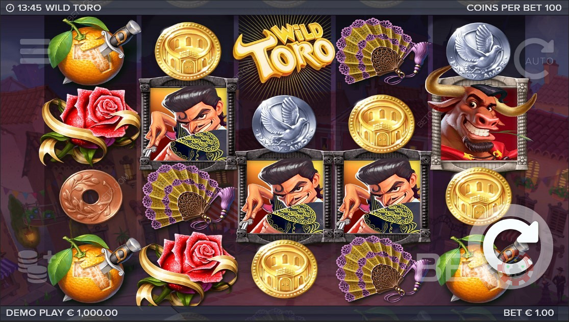 Urmăriți-l pe matadorul spaniol și dați peste trei caracteristici bonus în Wild Toro