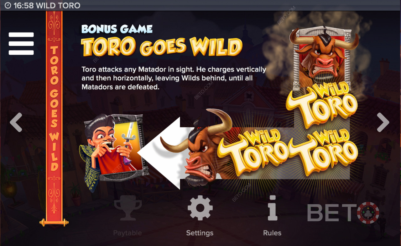Caracteristici speciale în Wild Toro slot