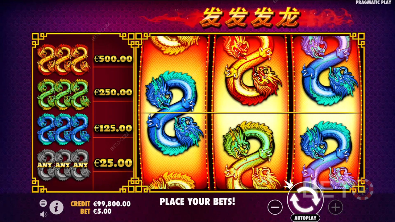 Funcțiile bonus explicate în 888 Dragons de Pragmatic Play