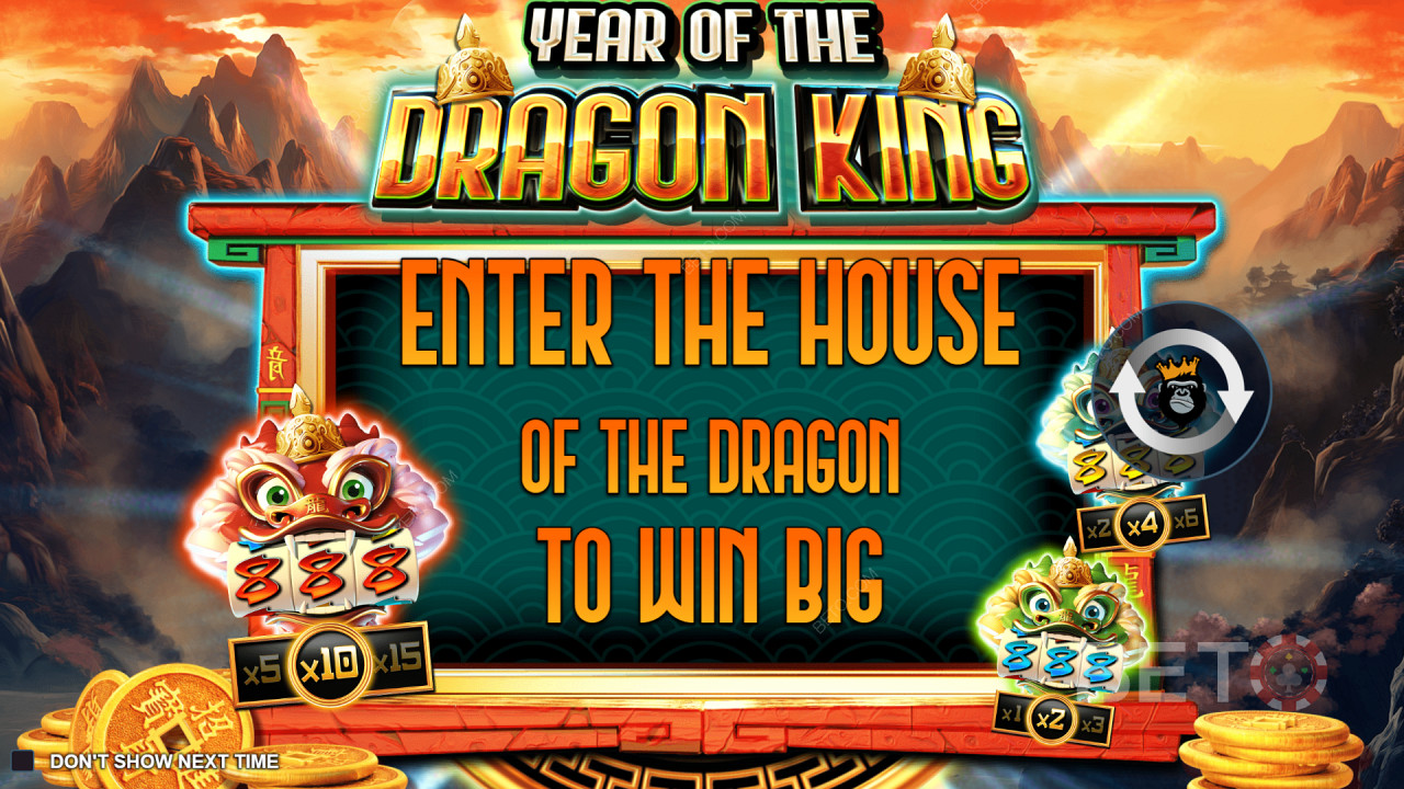 Bucură-te de până la 5 mini sloturi în slotul Year of the Dragon King