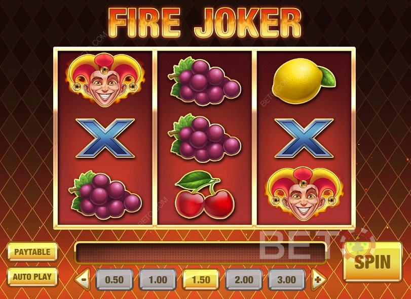 Obținerea de simboluri diferite - Joacă Fire Joker Slot