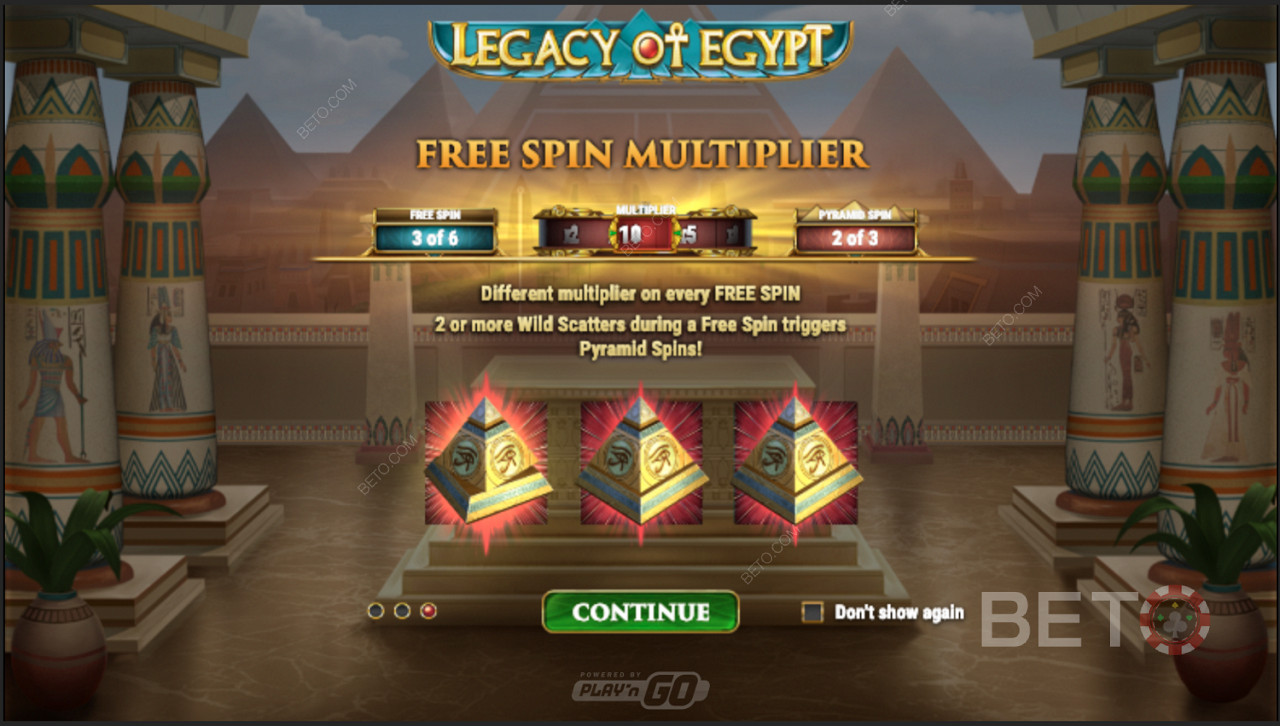 Multiplicatorii Free Spin câștigători în Legacy Of Egypt