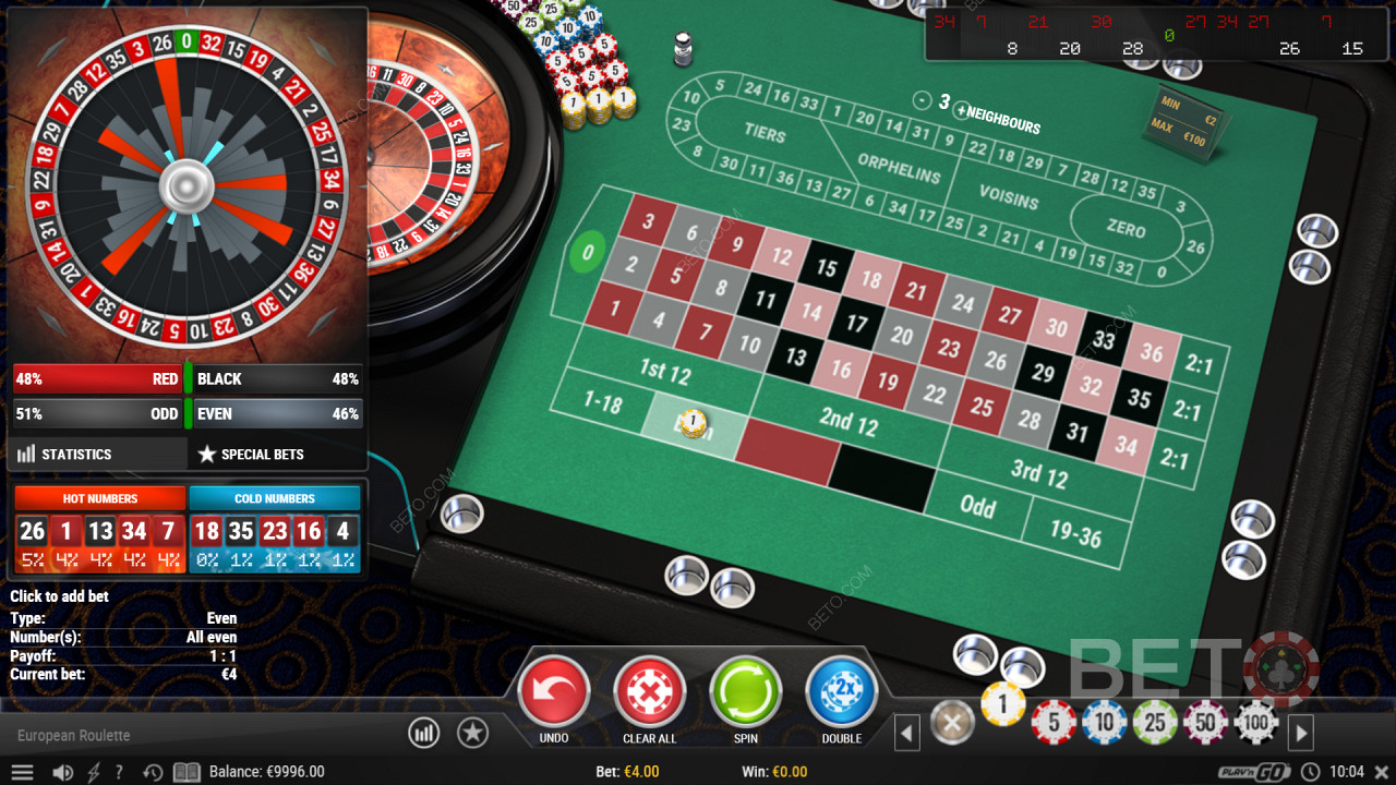Vezi statisticile în European Roulette Pro Casino Game