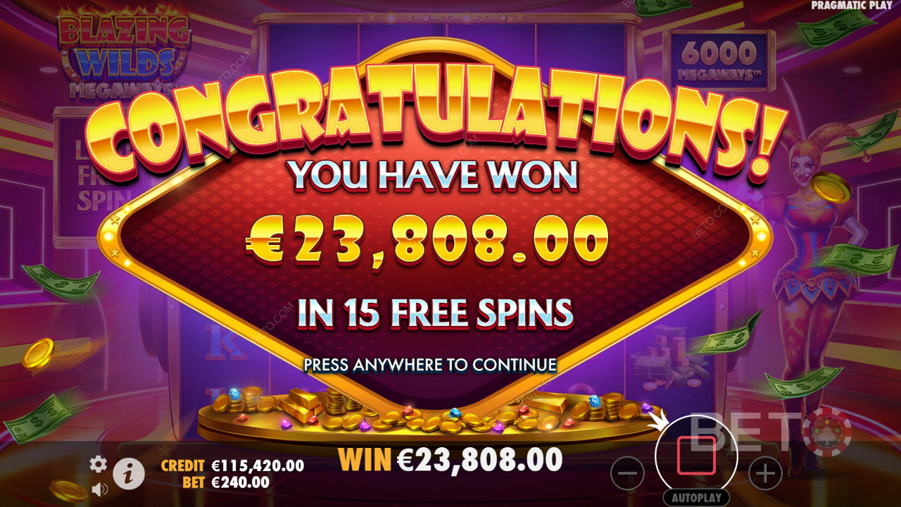 Câștigă 10.000x pariul tău în Blazing Wilds Megaways Video Slot!