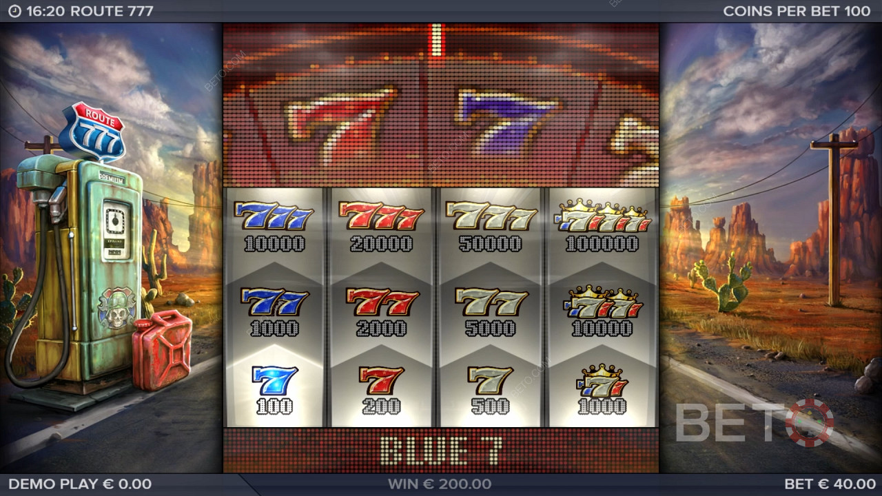 Câștigă 4.000x pariul tău în Route 777 Slot Online!
