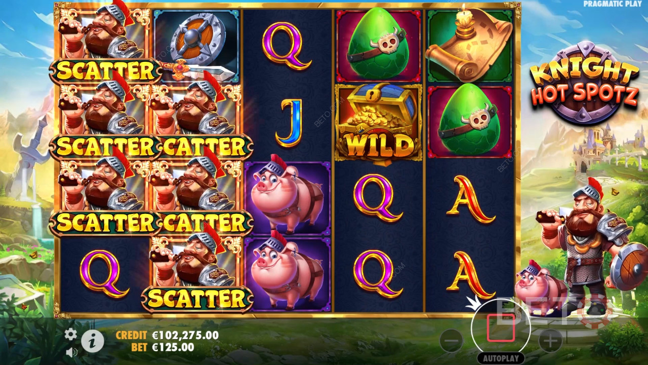 Funcțiile bonus explicate în Knight Hot Spotz de Pragmatic Play