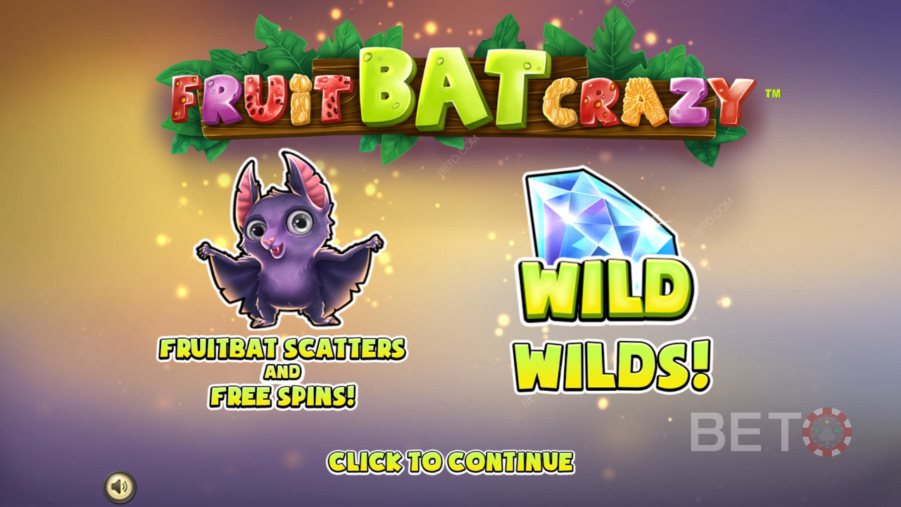 Ecran de introducere a Fruit Bat Crazy
