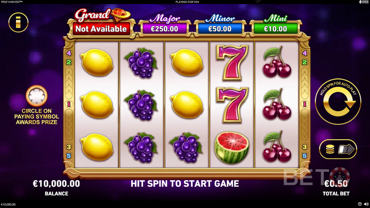Câștigă 1.250x pariul tău în slotul video Fruit Harvest!