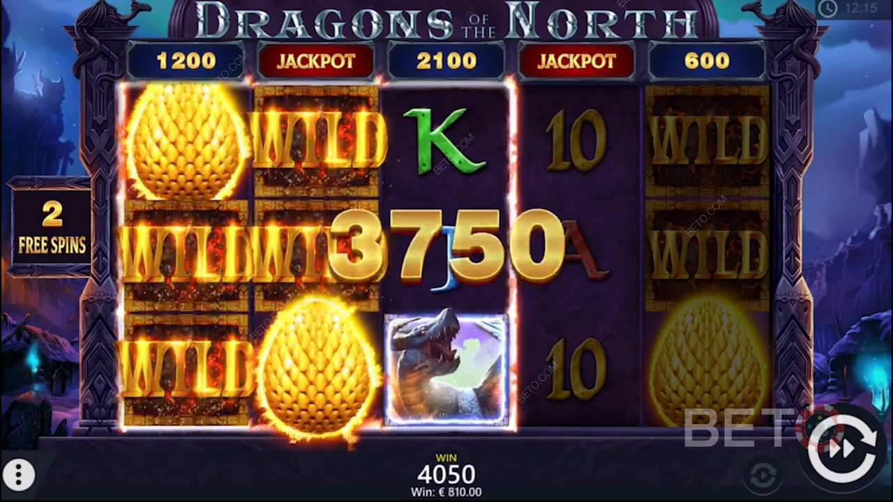 Câștig mare la slotul video Dragons of the North