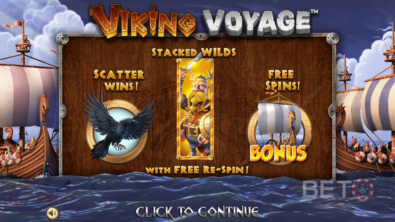 Bucură-te de mai multe funcții bonus puternice și de rotiri gratuite în slotul Viking Voyage