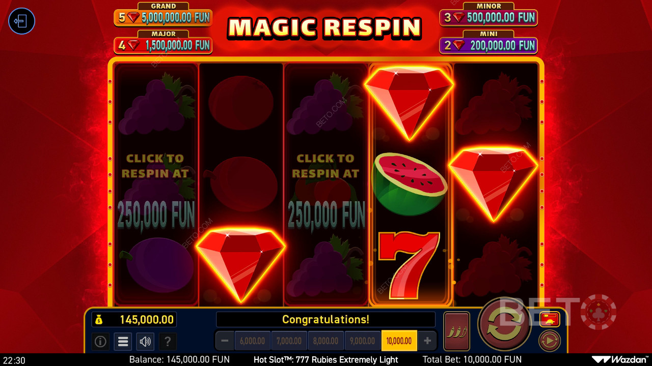 Slot fierbinte: 777 Rubies Extremely Light Review de BETO Slots