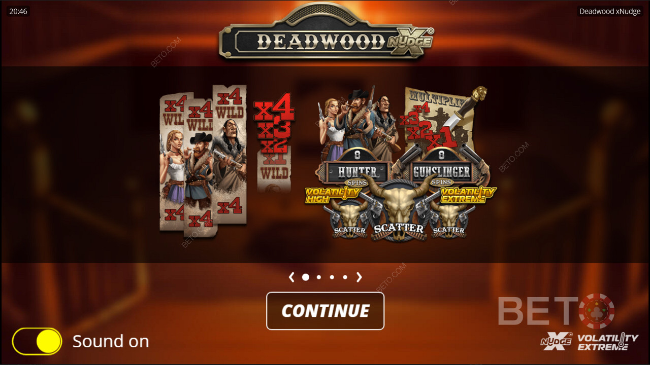 Deadwood un joc ca la aparate XNudge de la Nolimit City
