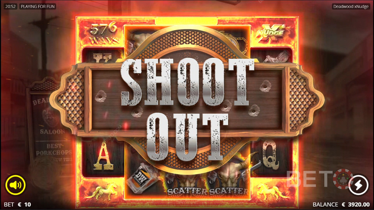 Deadwood Joc bonus cu rotiri gratuite, Shoot Out