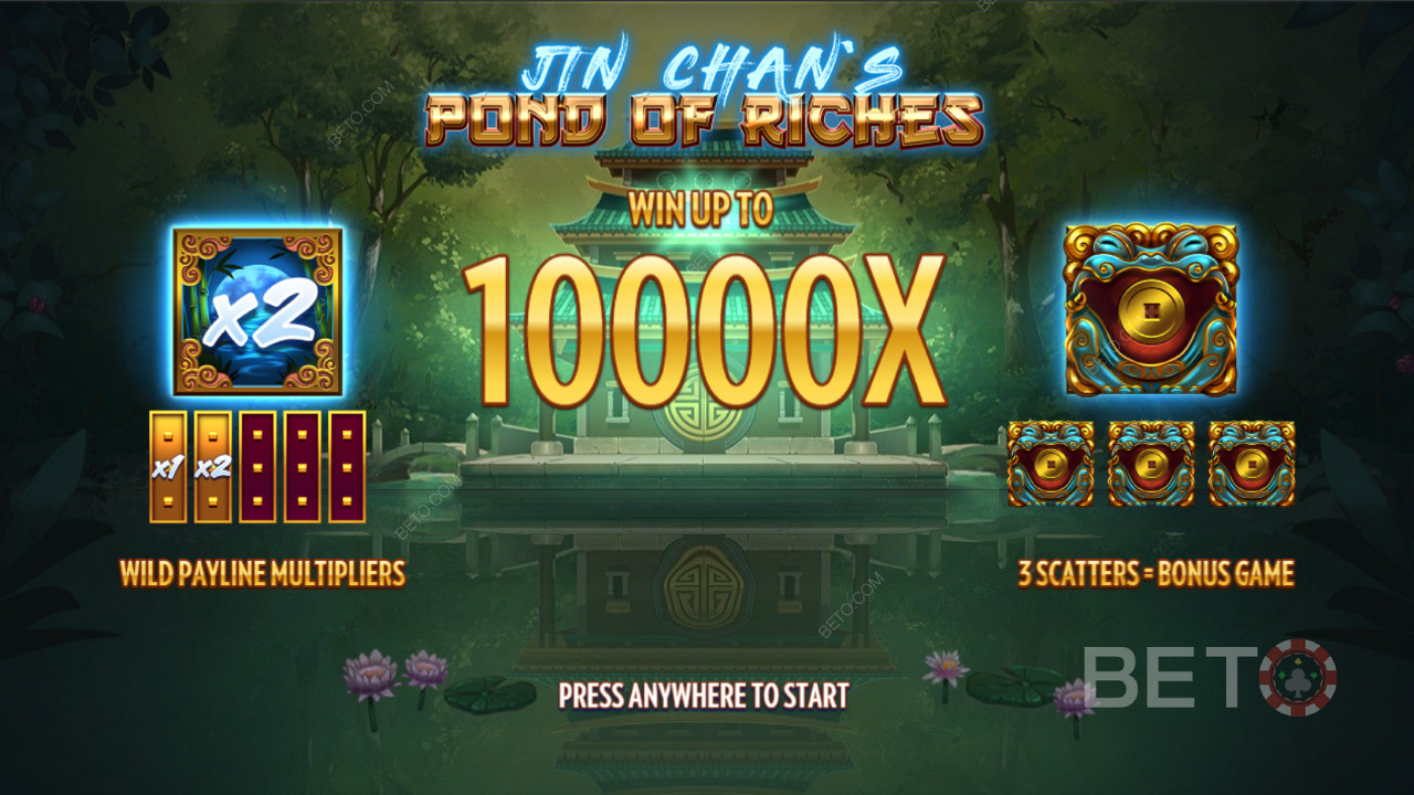 Ajutat de caracteristici bonus nebunești, jucați pentru o șansă de a câștiga până la 10.000x miza.
