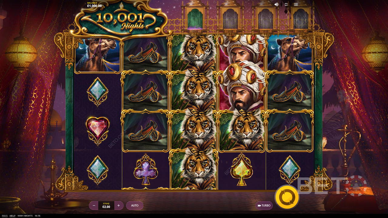 10001 Nights de la Red Tiger Gaming - Călătorie în magicul deșert arab în căutare de bogății