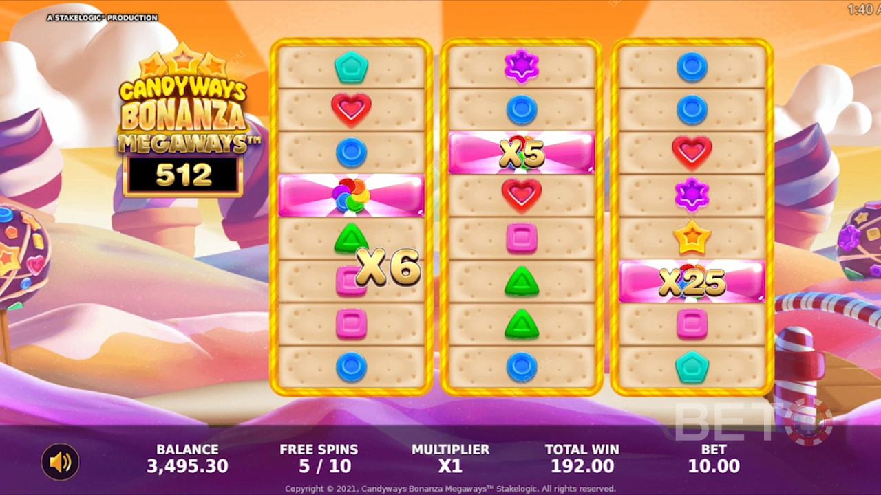 Bucurați-vă de mai multe caracteristici satisfăcătoare în Candyways Bonanza Megaways slot online