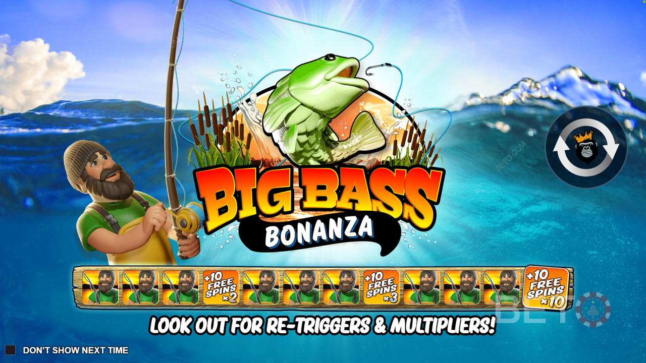Ecranul rece de introducere al Big Bass Bonanza