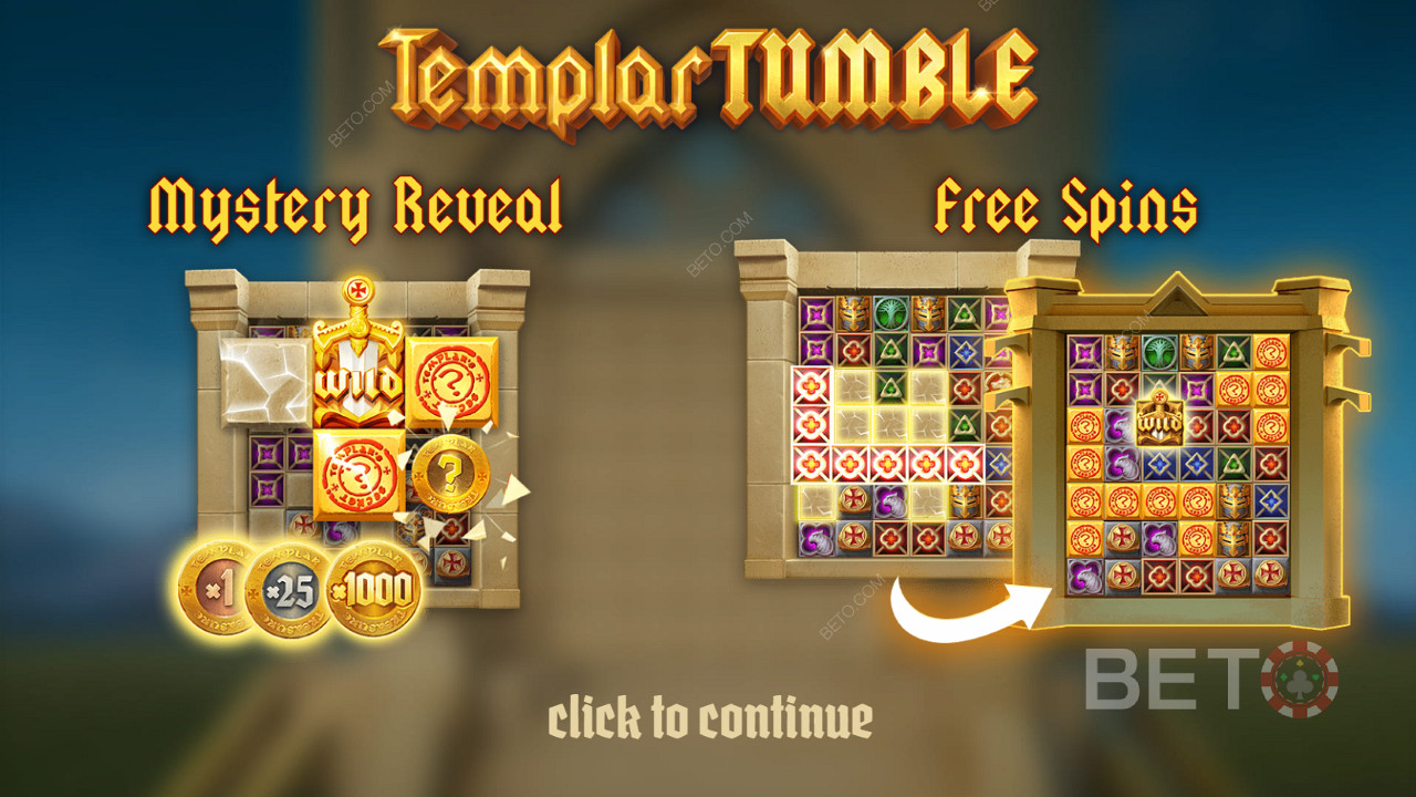 Ecranul de introducere a Templar Tumble