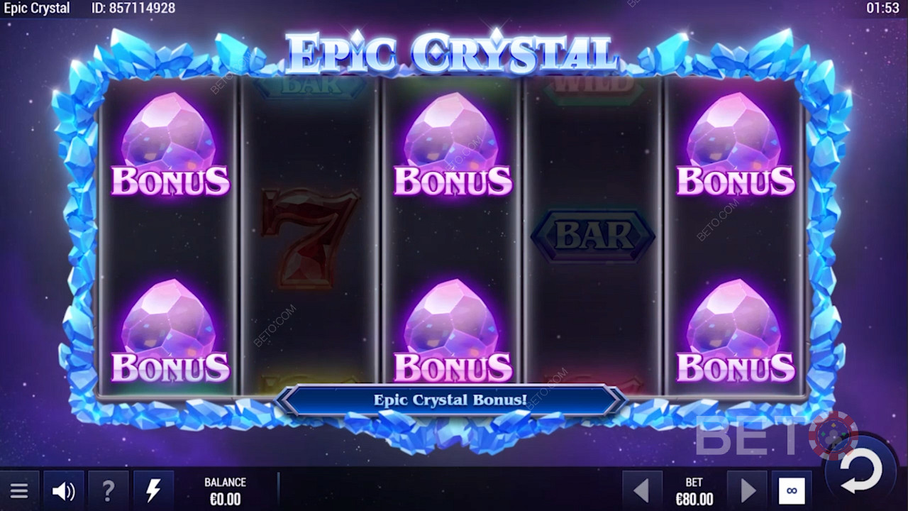 Lansarea rundei bonus din Epic Crystal
