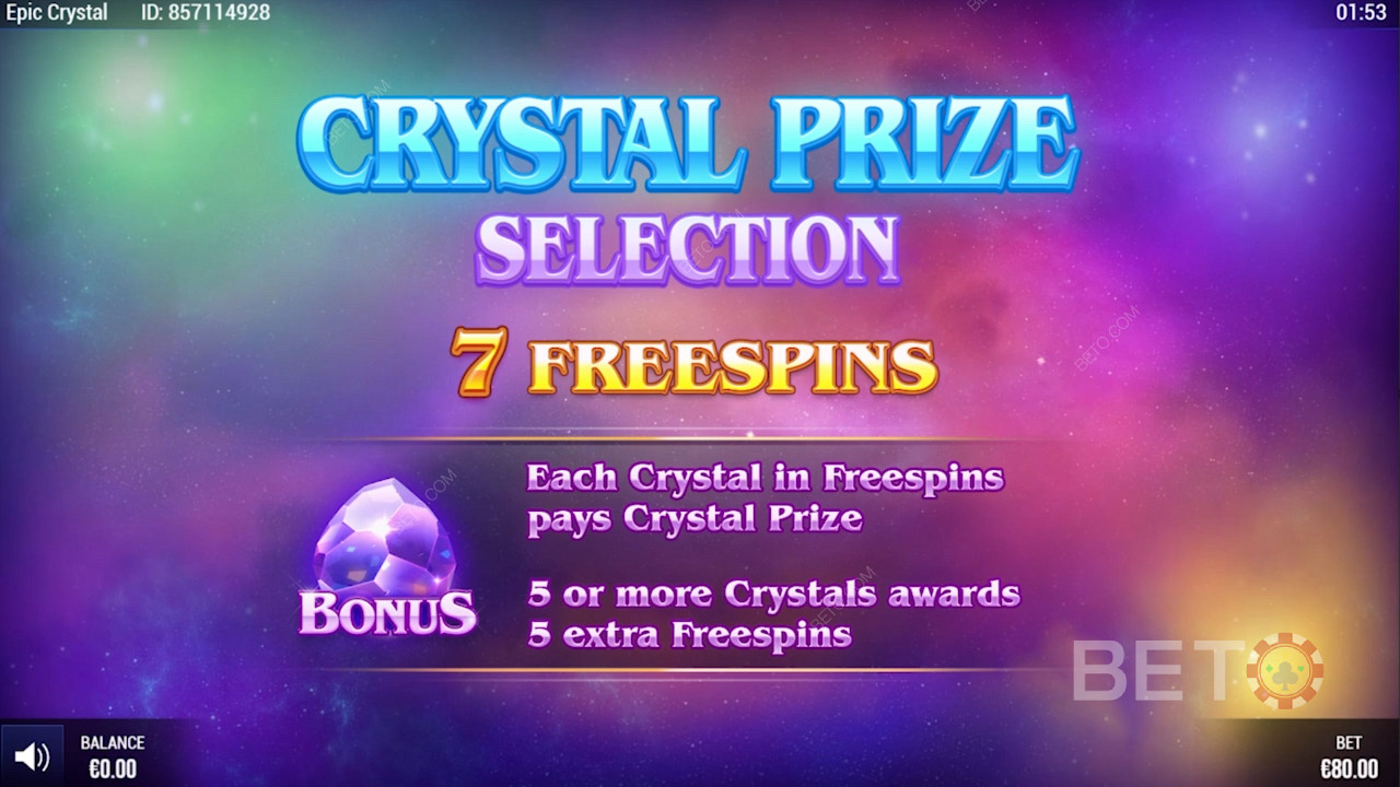 Învârtiri gratuite speciale de Epic Crystal