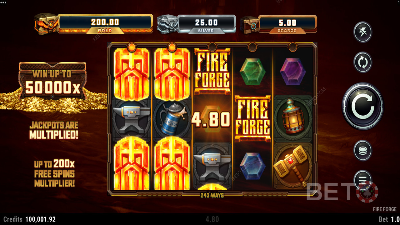 Fire Forge slot cu un câștig maxim de 50.000x pariul dvs.