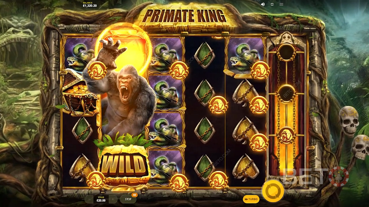 Primate King de pe Red Tiger Gaming este plin de multe bonusuri grozave.