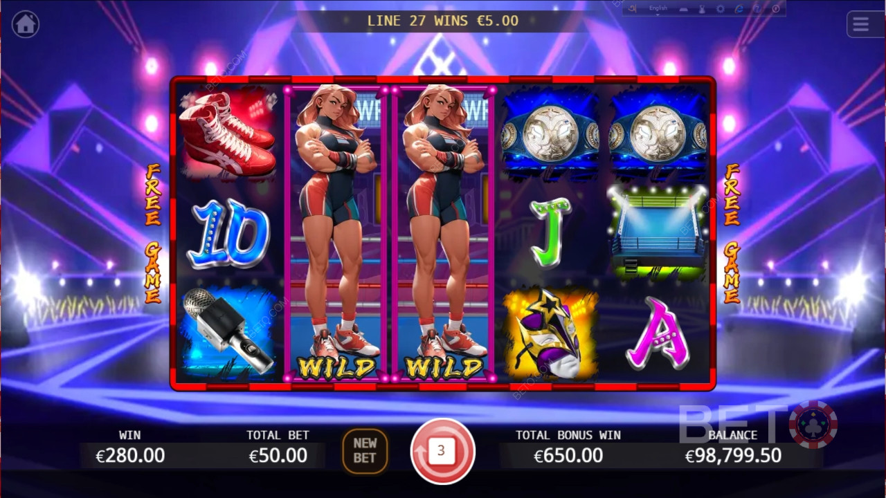 Wrestling Queen Review by BETO Slots